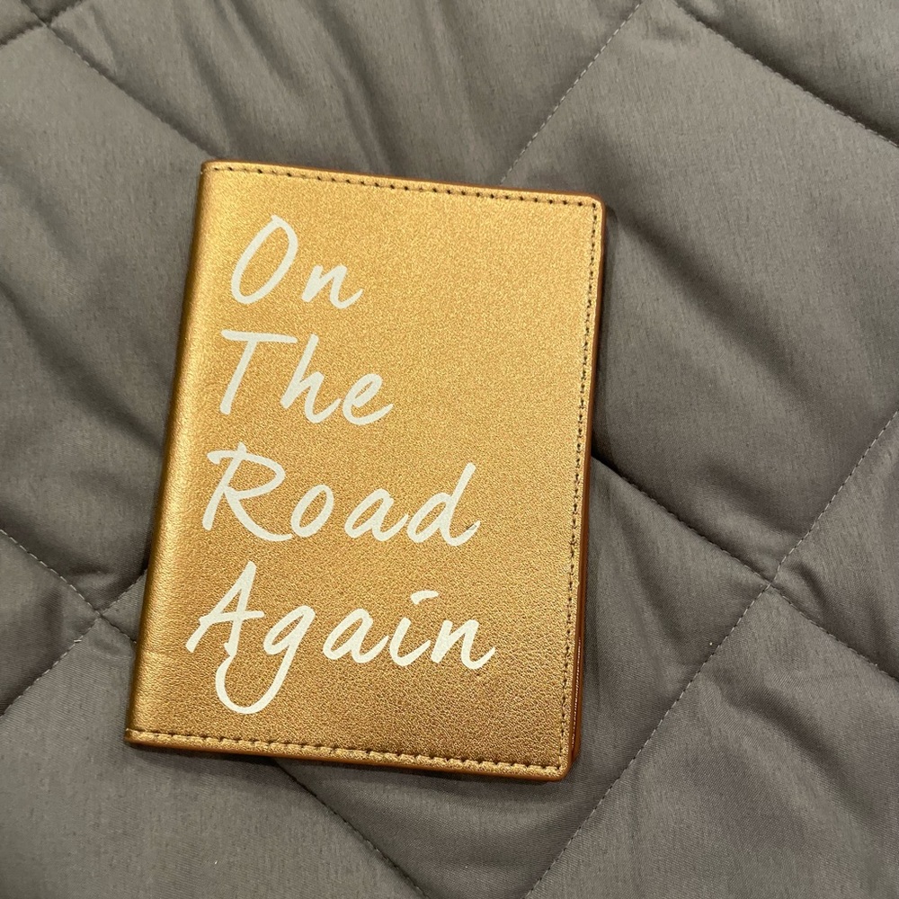 Rose gold passport cover